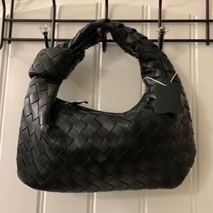 Black Woven Mini Jodi Bag